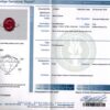 15.13 Carat Oval Red Spinel and Diamond Platinum Ring Lab Report
