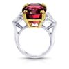 15.13 Carat Oval Red Spinel and Diamond Platinum and 18k Yellow Gold Ring