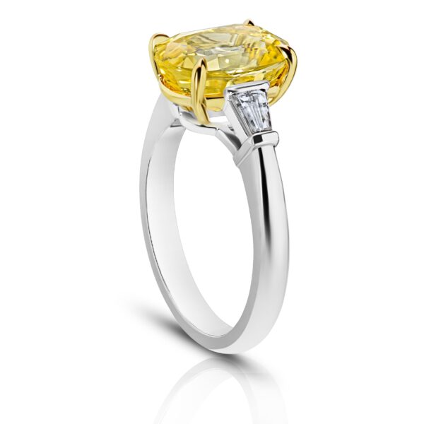 4.95 Carat Oval Yellow Sapphire Ring