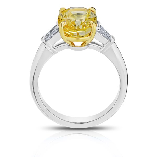 4.95 Carat Oval Yellow Sapphire Ring