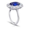 5.30 Carat Oval Blue Sapphire and Diamond Ring