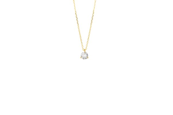 0.30 Carat Round Diamond Solitaire Pendant Necklace