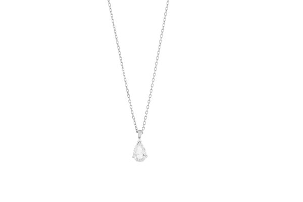 0.50 Carat Pear Shaped Diamond Pendant Necklace