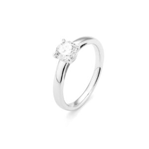 0.70 Carat Diamond White Gold Solitaire Ring