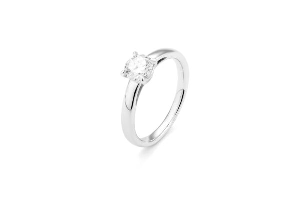 0.70 Carat Diamond White Gold Solitaire Ring