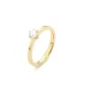 0.30 Carat Diamond Yellow Gold Solitaire Ring