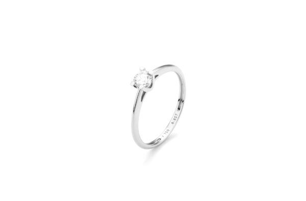 0.15 Carat Diamond White Gold Solitaire Ring