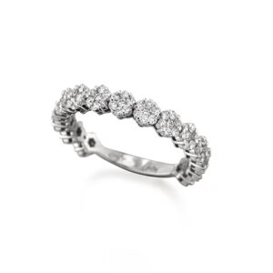 0.83 Carat Diamond Wedding Ring in 18K White Gold