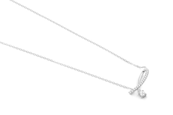 0.13 ct. Diamond Pendant Necklace in 14K White Gold