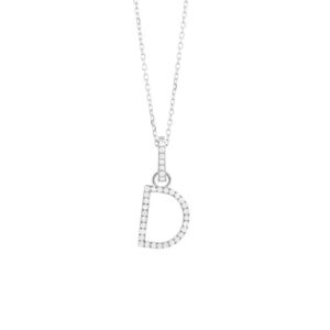 0.10 ct. Diamond "D" Initial Pendant Necklace