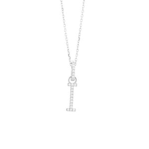 0.07 ct. Diamond "I" Initial Pendant Necklace