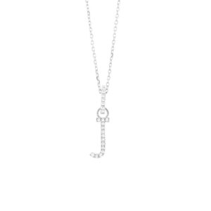0.07 ct. Diamond "J" Initial Pendant Necklace