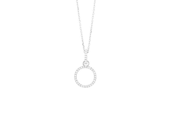 0.10 ct. Diamond "O" Initial Pendant Necklace