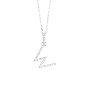 0.11 ct. Diamond "W" Initial Pendant Necklace