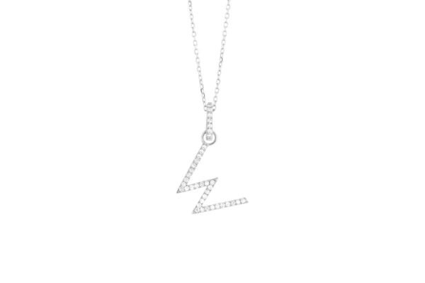 0.11 ct. Diamond "W" Initial Pendant Necklace
