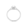 0.24 ct. Engagement Ring with Princess Cut Diamond in 14K White Gold