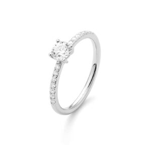 0.45 ct. Solitaire Diamond Ring in 14K White Gold