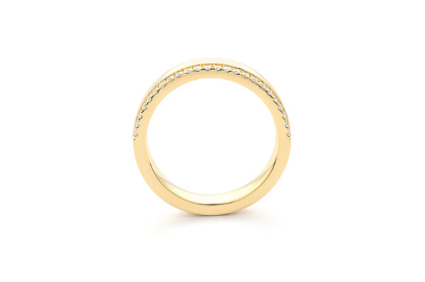 0.19 ct. Half Eternity Diamond Ring in 14K Yellow Gold