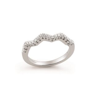 Zigzag Diamond Ring in 18K White Gold