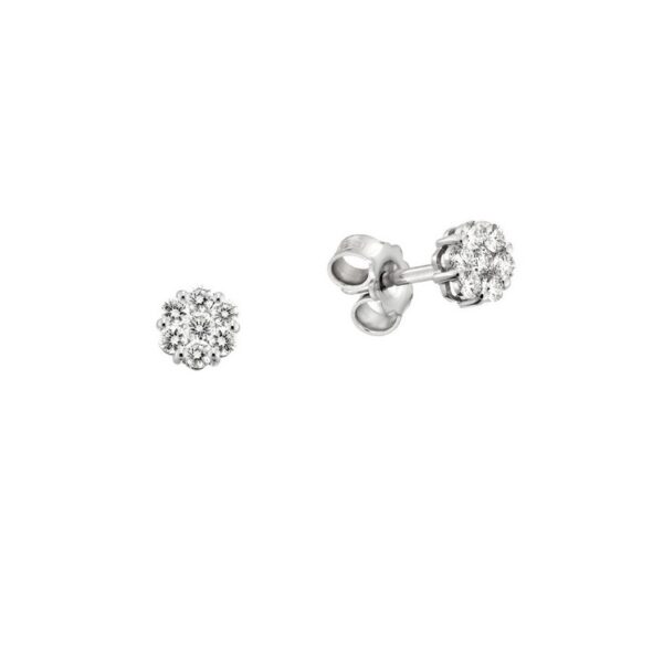 0.20 Carat Diamond Stud Earrings in 18K White Gold